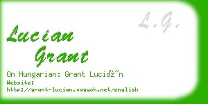 lucian grant business card